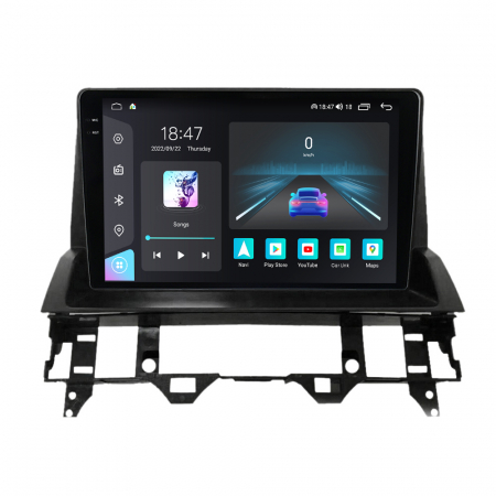 Mazda 6 (2002 - 2009) - Navigatie Mazda 6 din 2002-2009, Rezolutie 2K, Display QLED 9.5 inch, 4GB RAM si 64GB ROM, Android, Procesor Octacore, Slot sim 4G, Sunet DSP, Wireless Carplay si Android Auto, Camera Marsarier, USB,