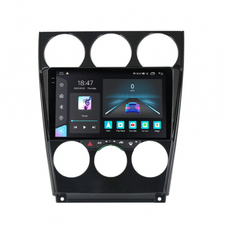 Navigatie dedicata Mazda cu Android - Navigatie Mazda 6 din 2004-2015, Rezolutie 2K, Display QLED 9.5 inch, 4GB RAM si 64GB ROM, Android, Procesor Octacore, Slot sim 4G, Sunet DSP, Wireless Carplay si Android Auto, Camera Marsarier, USB,