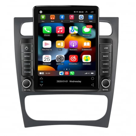 C Class W203  (2000 - 2007) - Navigatie Mercedes C Clas W203 W209 din 2000 - 2005, Ecran TESLA 9.7 inch, 4 GB RAM si 64 GB ROM, Slot Sim 4G, Procesor Octa Core, Carplay integrat, Procesor Sunet Digital DSP, Android, Aplicatii, Usb