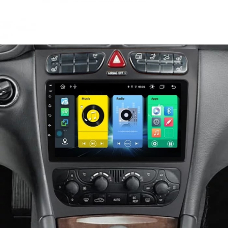 Navigatie Mercedes C Class W203 CLK W209 ( 2000 - 2005 ) Android 14, 2GB RAM si 32GB ROM, Display IPS 9 inch, Camera Marsarier, Internet, Aplicatii, Wi Fi, Usb, Bluetooth [3]