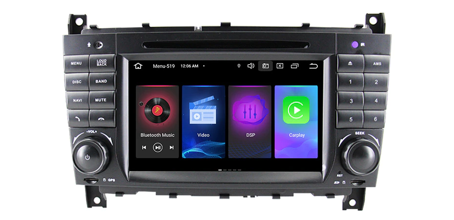 Navigatie Mercedes C Class W203  CLK W209 , DVD PLAYER , Android 11 , 2 GB RAM + 16GB ROM , Internet , 4G , Aplicatii , Waze , Wi Fi , Usb , Bluetooth [2]