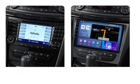 Navigatie Mercedes E Class W211 CLS W219 , 4 GB RAM si 64 GB ROM, Slot Sim 4G, Procesor Octa Core, Carplay, Sunet DSP, Android, Aplicatii, Usb, Wi Fi, Bluetooth [2]