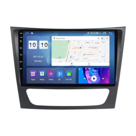 E Class W211 (2003 - 2009) - Navigatie Mercedes E Class W211 CLS W219 , Android 14, 2GB RAM si 32GB ROM, Display IPS 9 inch, Camera Marsarier, Internet, Aplicatii, Wi Fi, Usb, Bluetooth