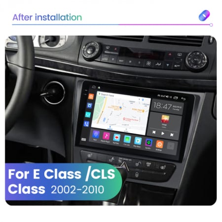 Navigatie Mercedes E Class W211 CLS W219 din 2002-2010 Android 14 , 1GB RAM Carplay [3]