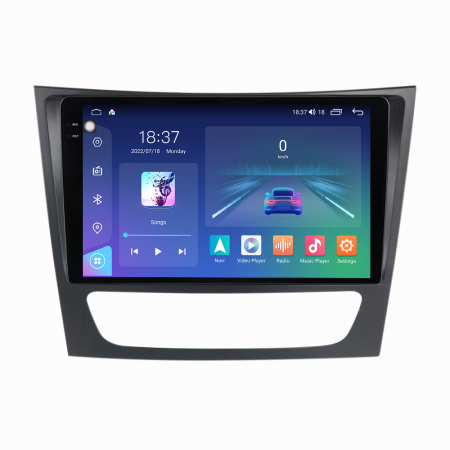 E Class W211 (2003 - 2009) - Navigatie Mercedes E Class W211 CLS W219 din 2002-2010, Rezolutie 2K, Display QLED 9.5 inch, 4GB RAM si 64GB ROM, Android, Procesor Octacore, Slot sim 4G, Sunet DSP, Wireless Carplay si Android Auto,