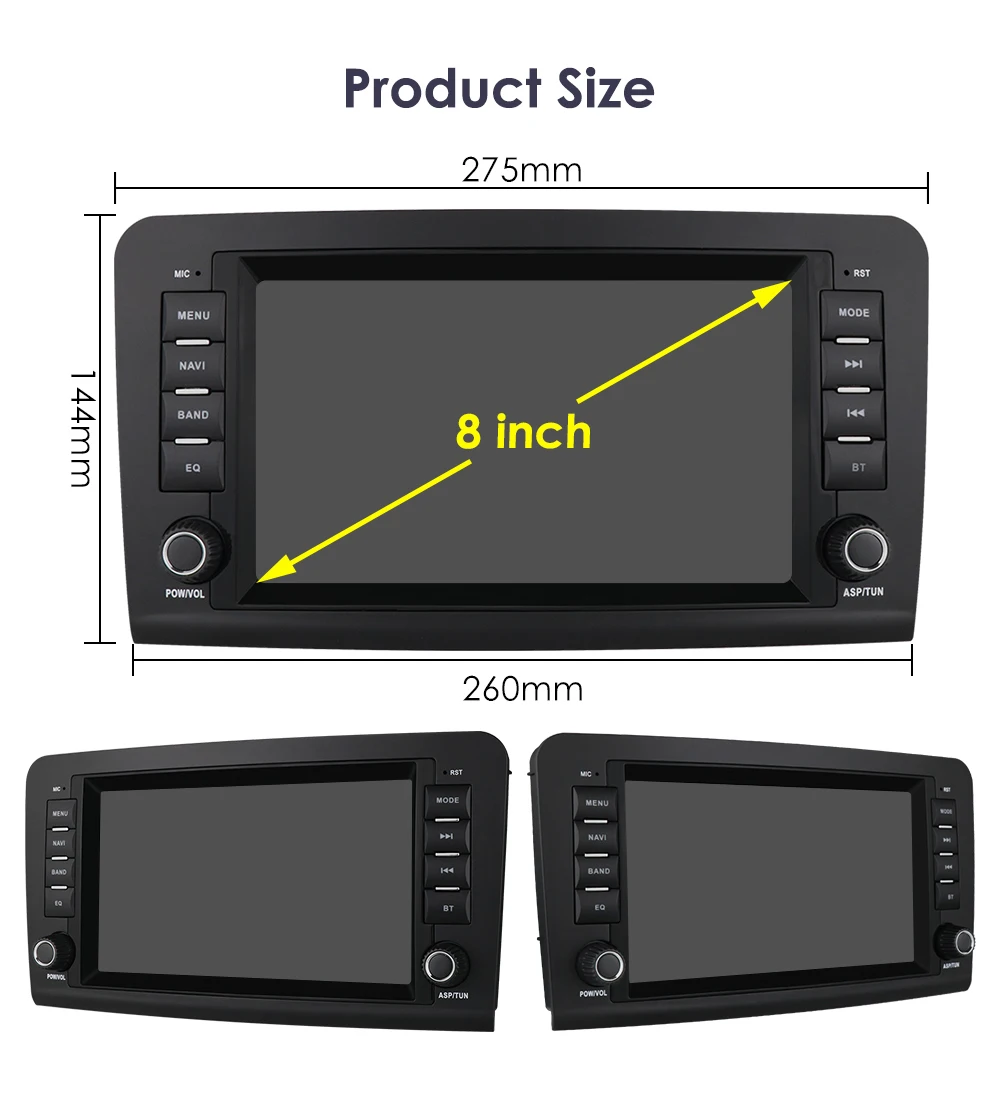 Navigatie Mercedes ML GL W164 din 2005 - 2012, 2 GB RAM si 32GB ROM, Carplay Wireless si Android auto, Android, Aplicatii, Usb, Wi Fi, Bluetooth [2]
