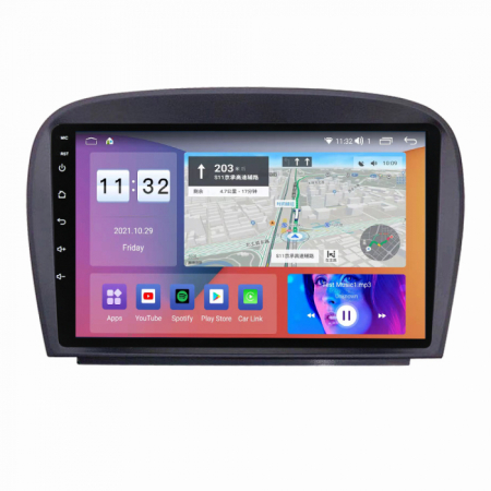 Navigatie Mercedes SL R230 SL350 SL500 SL55 SL600 SL65 din 2001 - 2011, 8GB RAM si 128GB ROM, Ecran QLED 9 inch, Android 14, Procesor Octacore, Slot sim 4G, Sunet DSP, Wireless Carplay si Android Auto [4]