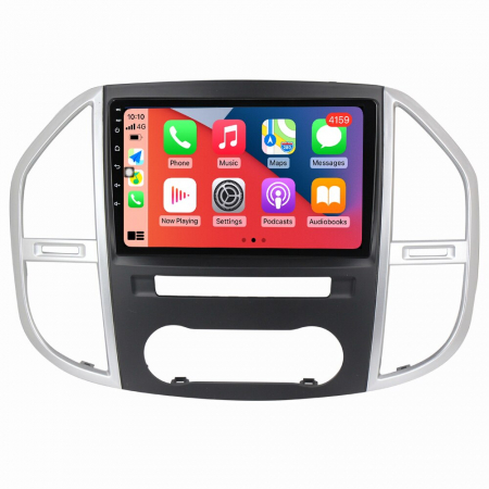 Vito  (2003 - 2014) - Navigatie Mercedes Vito din 2014 - 2020, 8GB RAM si 128GB ROM, Ecran QLED 10 inch, Android 14, Procesor Octacore, Slot sim 4G, Sunet DSP, Wireless Carplay si Android Auto, Camera Marsarier