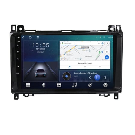 Navigatie Mercedes Vito Sprinter Viano A B Class VW Crafter , 4GB RAM si 64GB ROM, Ecran QLED 9 inch, Android 14, Procesor Octacore, Slot sim 4G, Sunet DSP, Wireless Carplay si Android Auto, Camera Ma [1]