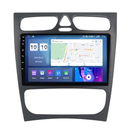 C Class W203  (2000 - 2007) - Navigatie Mercedes W203 W209 Clasa C din 2000 - 2005, 8GB RAM si 128GB ROM, Ecran QLED 9 inch, Android 14 Procesor Octacore, Slot sim 4G, Sunet DSP, Wireless Carplay si Android Auto, Camera Marsarier