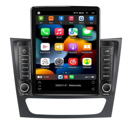 Navigatie Auto cu Android - Navigatie Mercedes W211 E Class si CLS W219, Ecran TESLA 9.7 inch, 8 GB RAM si 128 GB ROM, Android 15, Slot Sim 4G, Procesor Octa Core, Carplay Wireless si Android auto, Procesor Sunet Digital DSP, Ap