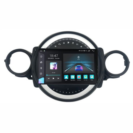 Navigatie dedicata MINI cu Android - Navigatie Mini Cooper din 2007-2015, Rezolutie 2K, Display QLED 9.5 inch, 4GB RAM si 64GB ROM, Android, Procesor Octacore, Slot sim 4G, Sunet DSP, Wireless Carplay si Android Auto, Camera Marsarier, U