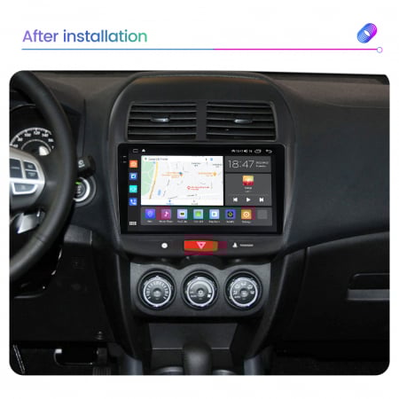 Navigatie Mitsubishi ASX din 2010-2019, Rezolutie 2K, Display QLED 9.5 inch, 4GB RAM si 64GB ROM, Android, Procesor Octacore, Slot sim 4G, Sunet DSP, Wireless Carplay si Android Auto, Camera Marsarier [3]