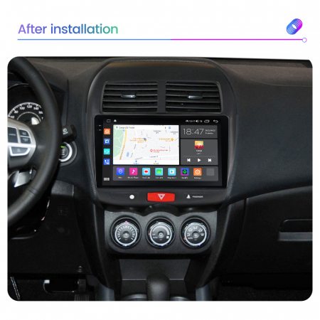 Navigatie Mitsubishi ASX din 2010-2016, Rezolutie 2K, Ecran QLED 9.5 inch, 8GB RAM si 128GB ROM, Android, Procesor Octacore, Slot sim 4G, Sunet DSP, Wireless Carplay [3]
