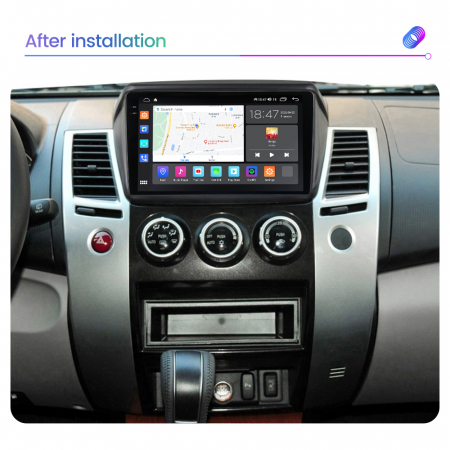 Navigatie Mitsubishi L200 din 2008 - 2016, Rezolutie 2K, Ecran QLED 9.5 inch, 8GB RAM si 128GB ROM, Android, Procesor Octacore, Slot sim 4G, Sunet DSP, Wireless Carplay [5]