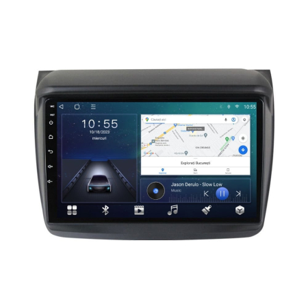 Navigatie Mitsubishi L200 din 2018 - 2020, NAVIGPS, Android 14, Wireless Carplay si Android Auto, 2GB RAM si 32GB ROM, Display IPS 9 inch, Camera Marsarier, Internet, Aplicatii, Wi Fi, Usb, [1]