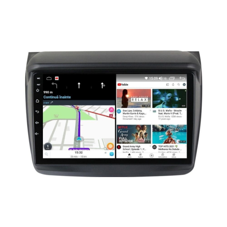 Navigatie Mitsubishi L200 din 2018 - 2020, NAVIGPS, Android 14, Wireless Carplay si Android Auto, 2GB RAM si 32GB ROM, Display IPS 9 inch, Camera Marsarier, Internet, Aplicatii, Wi Fi, Usb, [2]