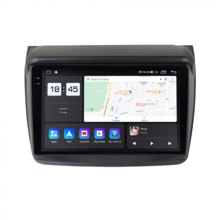 Navigatie Mitsubishi L200 din 2018 - 2020, Rezolutie 2K, Display QLED 9.5 inch, 4GB RAM si 64GB ROM, Android, Procesor Octacore, Slot sim 4G, Sunet DSP, Wireless Carplay si Android Auto, Camera Marsar [3]