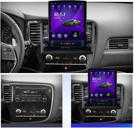 Navigatie Mitsubishi Outlander 3 din 2013 - 2020, Ecran TESLA 9.7 inch, 8 GB RAM si 128 GB ROM, Android 15, Slot Sim 4G, Procesor Octa Core, Carplay Wireless si Android auto, Procesor Sunet Digital DS [2]