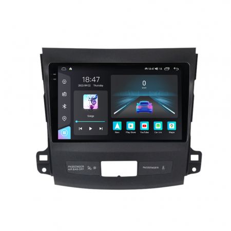 Outlander (2006 - 2014) - Navigatie Mitsubishi Outlander din 2006-2014, Rezolutie 2K, Ecran QLED 9.5 inch, 8GB RAM si 128GB ROM, Android, Procesor Octacore, Slot sim 4G, Sunet DSP, Wireless Carplay
