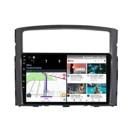 Navigatie Mitsubishi Pajero din 2006-2014, Android 14 , 4GB RAM, Octacore, Slot Sim 4G, DSP, GPS, Wi-FI, Carplay, Android Auto, USB, Bluetooth, Waze, Touchscreen, 9 inch [1]
