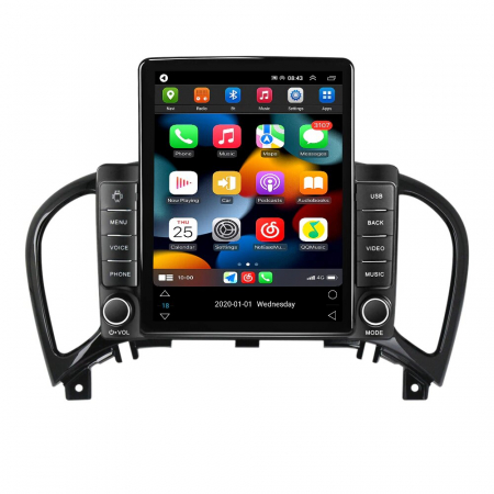 Navigatie Nissan Juke din 2010-2017, Display TESLA 9.5 inch, 2GB RAM si 32GB ROM, Wireless Carplay si Android Auto, Procesor Octacore, Slot sim 4G, Sunet DSP, Camera Marsarier, Bluetooth, USB, Wi Fi, [1]