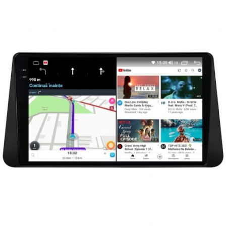 Navigatie Nissan Micra 5 2017 - 2021 Rezolutie 2K, Display QLED 9.5 inch, 4GB RAM si 64GB ROM, Android, Procesor Octacore, Slot sim 4G, Sunet DSP, Wireless Carplay si Android Auto, Camera Marsa [6]