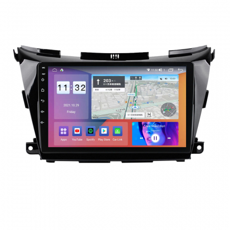 Navigatie Nissan Murano din 2014-2020, Rezolutie 2K, Display QLED 9.5 inch, 4GB RAM si 64GB ROM, Android, Procesor Octacore, Slot sim 4G, Sunet DSP, Wireless Carplay si Android Auto, Camera Marsarier, [3]