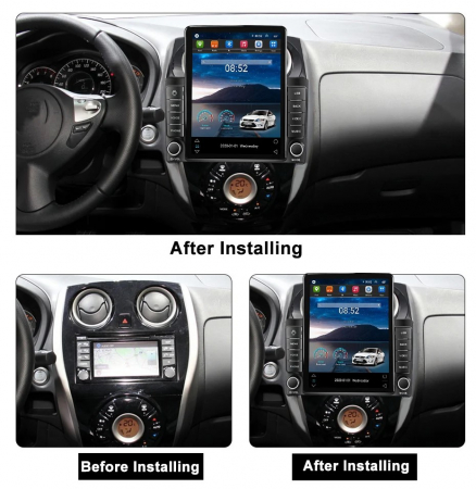 Navigatie Nissan Note 2012-2021 , Ecran TESLA 9.7 inch, 8 GB RAM si 128 GB ROM, Android 15, Slot Sim 4G, Procesor Octa Core, Carplay Wireless si Android auto, Procesor Sunet Digital DSP, [2]