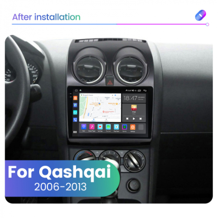 Navigatie Nissan Qashqai J10 din 2006-2013, Android 14, Wireless Carplay si Android Auto, 2GB RAM si 32GB ROM, Display IPS 9 inch, Camera Marsarier, Internet, Aplicatii, Wi Fi, Usb, Bluetooth [6]