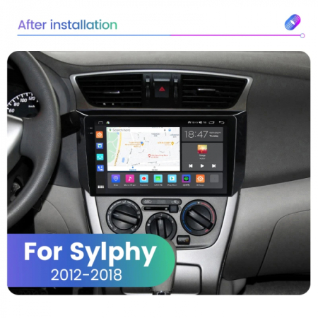 Navigatie Nissan Sylphy 2012 - 2018 Android 14 , 4GB RAM , Procesor Quad Core , Wireless Carplay si Android auto , Display HD Touchscreen, Wi-Fi , Bluetooth, USB [1]