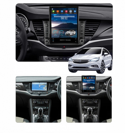 Navigatie Opel Astra K din 2015-2020, Display TESLA 9.5 inch, 2GB RAM si 32GB ROM, Wireless Carplay si Android Auto, Procesor Octacore, Slot sim 4G, Sunet DSP, Camera Marsarier, Bluetooth, USB, Wi Fi, [1]