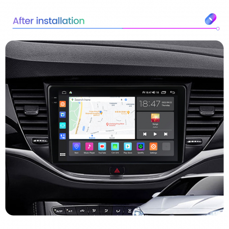 Navigatie Opel Astra K din 2015-2020, Rezolutie 2K, Display QLED 9.5 inch, 4GB RAM si 64GB ROM, Android, Procesor Octacore, Slot sim 4G, Sunet DSP, Wireless Carplay si Android Auto, Camera Marsarier, [3]