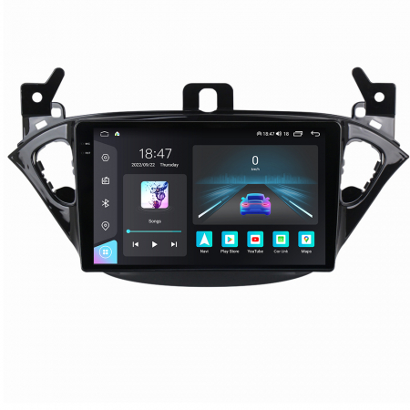Corsa E  (2014 - 2019) - Navigatie Opel Corsa E din 2014-2019, Rezolutie 2K, Ecran QLED 9.5 inch, 8GB RAM si 128GB ROM, Android, Procesor Octacore, Slot sim 4G, Sunet DSP, Wireless Carplay si Android Auto