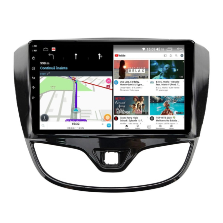 Navigatie Opel Karl din 2015 - 2022, 8GB RAM si 128GB ROM, Ecran QLED 9 inch, Android 14, Procesor Octacore, Slot sim 4G, Sunet DSP, Wireless Carplay si Android Auto, Camera Marsarier [3]