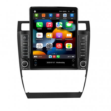Navigatie Audi A6 C5 din 1997 - 2004, Ecran TESLA 9.7 inch, 8 GB RAM si 128 GB ROM, Android 15, Slot Sim 4G, Procesor Octa Core, Carplay Wireless si Android auto, Procesor Sunet Digital DSP, Aplic [1]