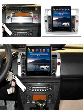 Navigatie Citroen C4 din 2004 - 2011, Ecran TESLA 9.7 inch, 4 GB RAM si 64 GB ROM, Slot Sim 4G, Procesor Octa Core, Carplay integrat, Procesor Sunet Digital DSP, Android, Aplicatii, Usb, Wi Fi, [2]