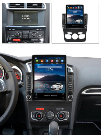 Navigatie Citroen C4 din 2010 - 2018, Ecran TESLA 9.7 inch, 4 GB RAM si 64 GB ROM, Slot Sim 4G, Procesor Octa Core, Carplay integrat, Procesor Sunet Digital DSP, Android, Aplicatii, Usb, Wi Fi, [2]