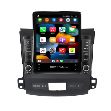 Navigatie dedicata Mitsubishi cu Android - Navigatie pentru Mitsubishi Outlander din 2006 - 2014, Ecran TESLA 9.7 inch, 4 GB RAM si 64 GB ROM, Slot Sim 4G, Procesor Octa Core, Carplay integrat, Procesor Sunet Digital DSP, Android, Aplicatii, U