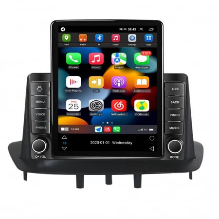 Navigatie dedicata Renault cu Android - Navigatie Renault Megane 3 Fluence din 2009 - 2015, Ecran TESLA 9.7 inch, 4 GB RAM si 64 GB ROM, Slot Sim 4G, Procesor Octa Core, Carplay integrat, Procesor Sunet Digital DSP, Android, Aplicati