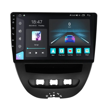 107  (2005 - 2015) - Navigatie Peugeot 107 si Citroen C1 din 2005-2015, Rezolutie 2K, Ecran QLED 10.5 inch, 8GB RAM si 128GB ROM, Android, Procesor Octacore, Slot sim 4G, Sunet DSP, Wireless Carplay si Android Auto