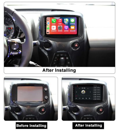 Navigatie Peugeot 108 , 2014 - 2021, Android 14, 2GB RAM si 32GB ROM, Display IPS 9 inch, Camera Marsarier, Internet, Aplicatii, Wi Fi, Usb, Bluetooth [3]