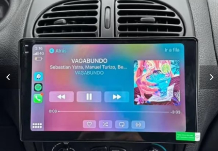 Navigatie Peugeot 206 , 4GB RAM si 64GB ROM, Ecran QLED 9 inch, Android 14, Procesor Octacore, Slot sim 4G, Sunet DSP, Wireless Carplay si Android Auto, Camera Marsarier [6]