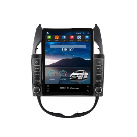 Navigatie Auto cu Android - Navigatie Peugeot 206 android,  Ecran TESLA 9.7 inch, 8 GB RAM si 128 GB ROM, Android 15, Slot Sim 4G, Procesor Octa Core, Carplay Wireless si Android auto, Procesor Sunet Digital DSP, Aplic