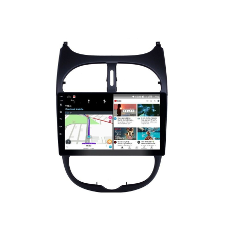 Navigatie Peugeot 206 din 1998-2012, Android 14 , 4GB RAM, Octacore, Slot Sim 4G, DSP, GPS, Wi-FI, Carplay, Android Auto, USB, Bluetooth, Waze, Touchscreen, 9 inch [2]