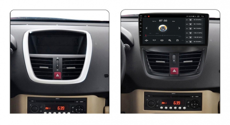 Navigatie Peugeot 207 ( 2006 - 2015 ) ,4 GB RAM si 64 GB ROM, Slot Sim 4G, Procesor Octa Core, Carplay, Sunet DSP, Android, Aplicatii, Usb, Wi Fi, Bluetooth [1]