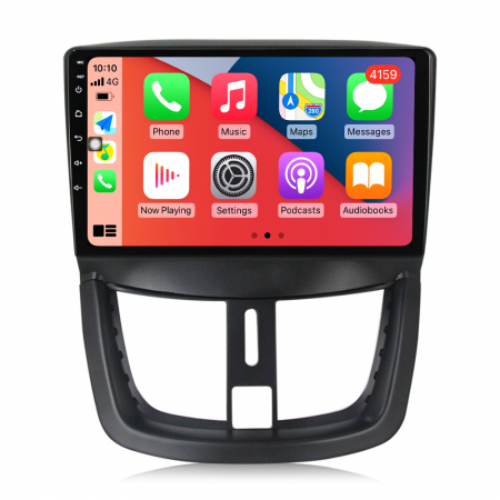 PEUGEOT - Navigatie Auto Android Peugeot207 din 2006-2015, 4GB RAM si 32GB ROM, Display QLED 9 inch, Wireless Carplay si Android Auto, Procesor Octacore, Slot sim 4G, Sunet DSP, Camera Marsarier, Bluetooth, USB, Wi Fi, Rad