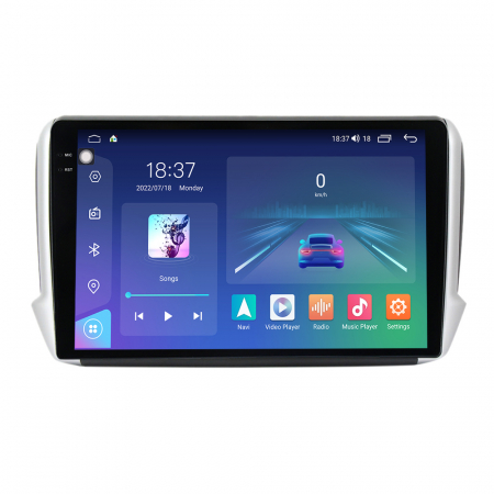 PEUGEOT - Navigatie Auto Android Peugeot208 2008 din 2012-2020, Rezolutie 2K, Display QLED 9.5 inch, 4GB RAM si 64GB ROM, Android, Procesor Octacore, Slot sim 4G, Sunet DSP, Wireless Carplay si Android Auto, Camera Marsari