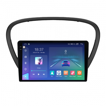 PEUGEOT - Navigatie Auto Android Peugeot 607 din 2004-2010, Rezolutie 2K, Display QLED 9.5 inch, 4GB RAM si 64GB ROM, Android, Procesor Octacore, Slot sim 4G, Sunet DSP, Wireless Carplay si Android Auto, Camera Marsarier, U