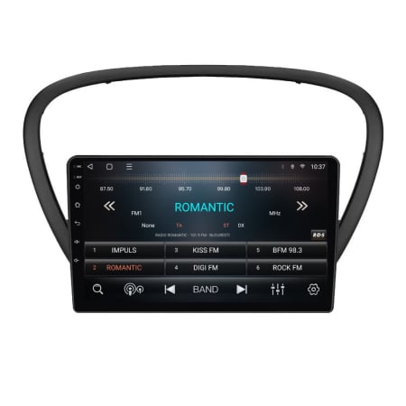 Navigatie Peugeot 607 din 2004-2010, Rezolutie 2K, Ecran QLED 9.5 inch, 8GB RAM si 128GB ROM, Android, Procesor Octacore, Slot sim 4G, Sunet DSP, Wireless Carplay [2]